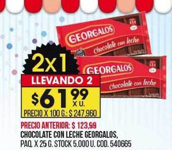 Coto Chocolate con leche georgalos oferta