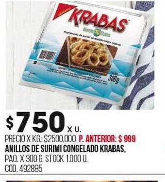 Coto Anillos de surimi congelado krabas oferta