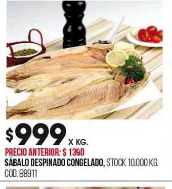 Coto Sábalo despinado congelado oferta