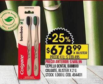 Coto Cepillo dental bamboo colgate oferta
