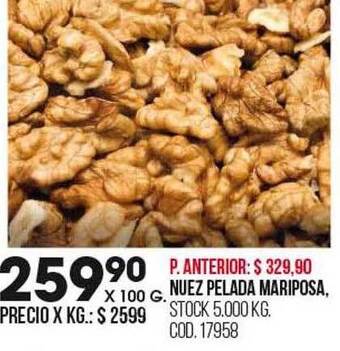 Coto Nuez pelada mariposa oferta