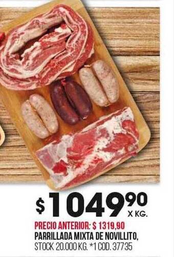 Coto Parrillada mixta de novillito oferta