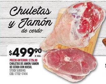 Coto Chuletas de jamón jamón de cerdo con hueso oferta