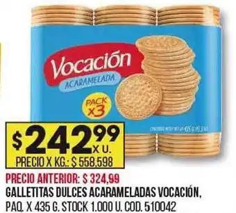Coto Galletitas dulces acarameladas vocación oferta