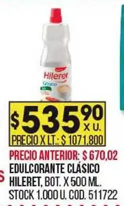 Coto Edulcorante clásico hileret oferta