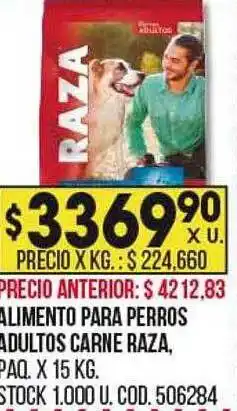 Coto Alimento para perros adultos carne raza oferta