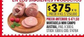 Coto Mortadela mini campo austral oferta