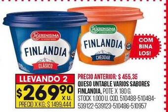 Coto Queso untable varios sabores finlandia oferta
