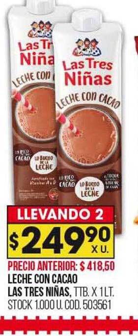 Coto Leche con cacao las tres niñas oferta