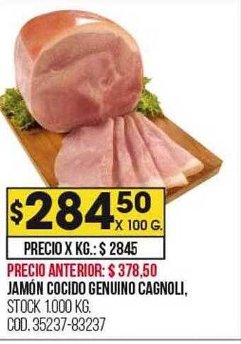 Coto Jamón cocido genuino cagnoli oferta