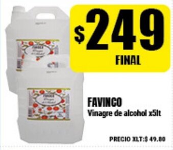 Supermayorista Vital Favinco Vinagre de alcohol x5lt oferta