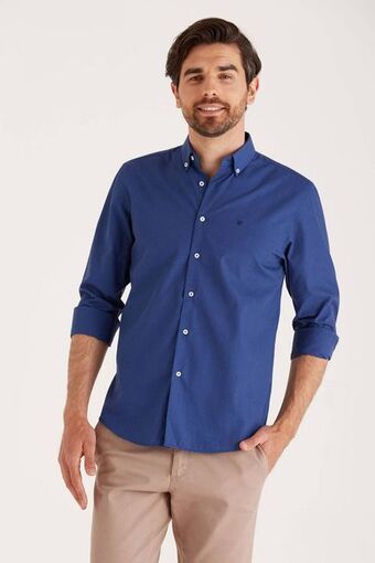 Macowens Camisa sport azul melange oferta
