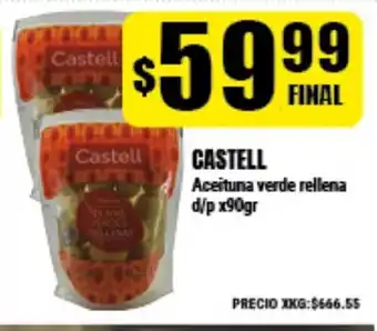 Supermayorista Vital Castell Aceituna verde rellena d/p x90gr oferta