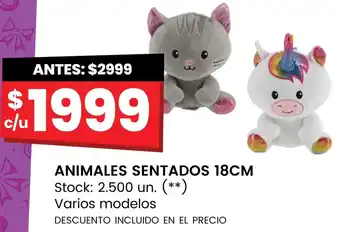 Changomas Animales Sentados 18cm oferta