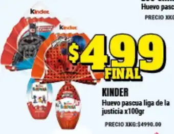 Supermayorista Vital Kinder Huevo pascua liga de la justicia x100gr oferta