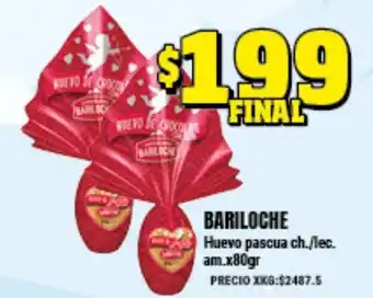 Supermayorista Vital Bariloche Huevo pascua ch./lec. am.x80gr oferta