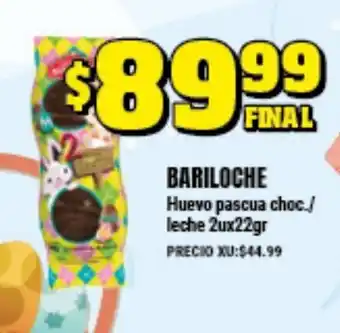 Supermayorista Vital Bariloche Huevo pascua choc./ leche 2ux22gr oferta