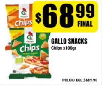 Supermayorista Vital Gallo Snacks Chips x100gr oferta