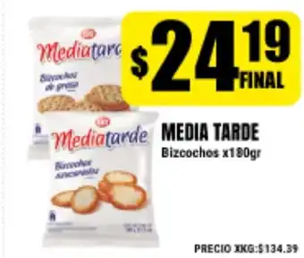 Supermayorista Vital Media Tarde Bizcochos x180gr oferta