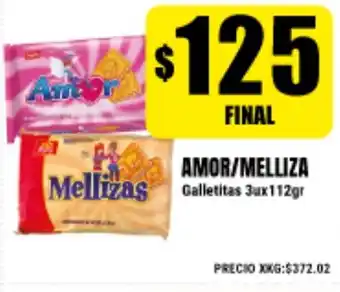 Supermayorista Vital Amor/Melliza Galletitas 3ux112gr oferta