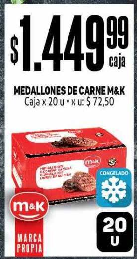 Makro Medallones de carne m&k oferta