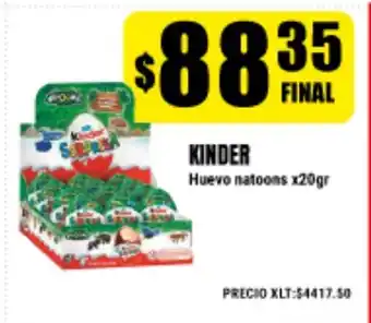 Supermayorista Vital Kinder Huevo natoons x20gr oferta