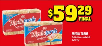 Supermayorista Vital Media Tarde Galletitas sandwich 3x107gr oferta