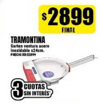 Supermayorista Vital Tramontina Sarten ventura acere inoxidable x24cm oferta