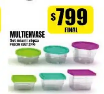 Supermayorista Vital Multienvase Set miami x6pza oferta