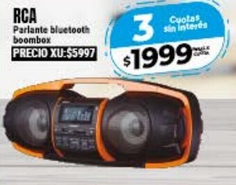 Supermayorista Vital RCA Parlante bluetooth boombox oferta