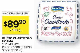 Carrefour Maxi Queso cuartirolo tremblay 100g oferta