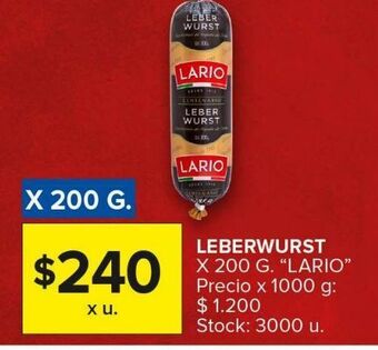 Carrefour Maxi Leberwurst lario 200g oferta