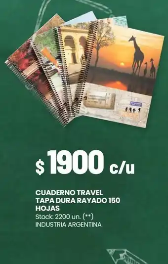 Changomas Cuaderno travel tapa dura 150 hojas oferta