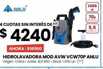 Changomas Hidrolavadora mod avw oferta