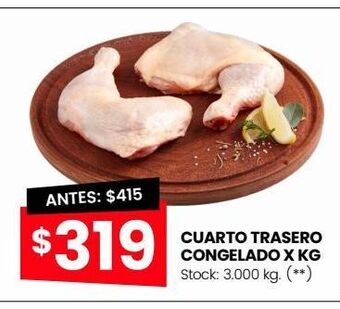 Changomas Cuarto trasero congelado x kg oferta