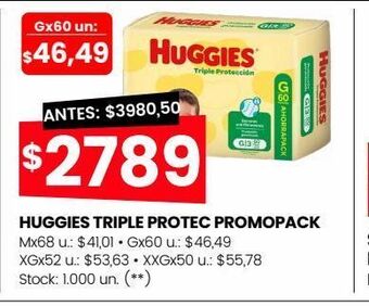 Changomas Huggies triple protec promopack oferta