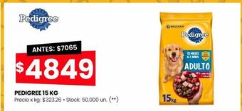 Changomas Pedigree 15 kg oferta