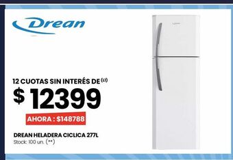 Changomas Drean heladera ciclica 277l oferta