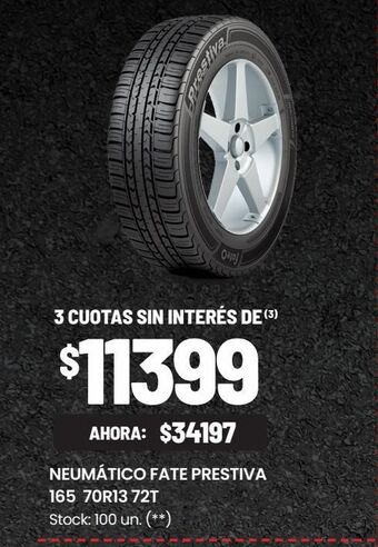 Changomas Neumático fate prestiva 165 70r13 72t oferta