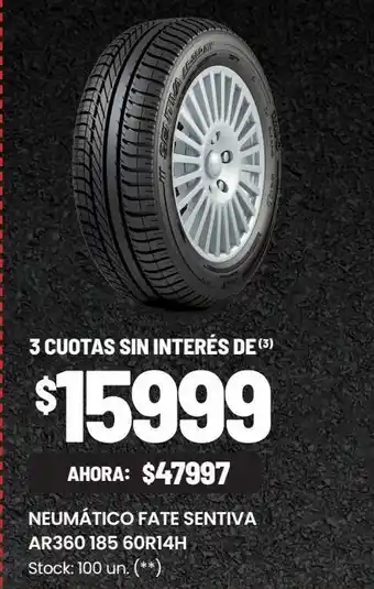 Changomas Neumático fate sentiva ar360 185 oferta