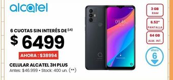 Changomas Celular alcatel 3h plus oferta