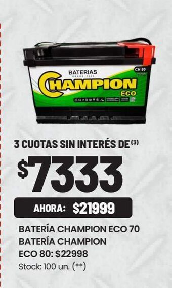 Changomas Batería champion eco 70 oferta