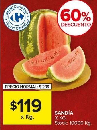 Carrefour Maxi Sandía kg oferta