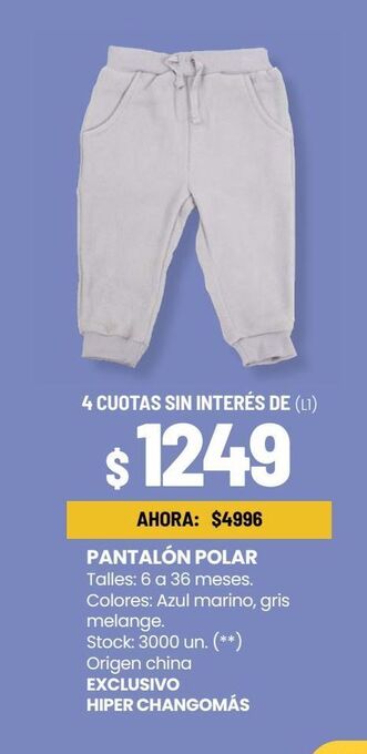 Changomas Pantalón polar oferta