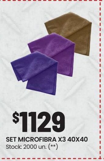 Changomas Set microfibra x3 40x40 oferta