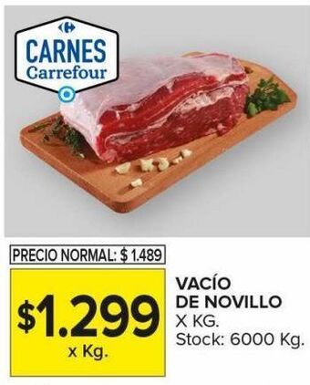 Carrefour Maxi Vacío de novillito kg oferta
