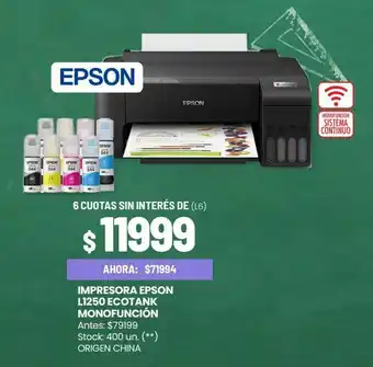 Changomas Impresora monofunción epson oferta