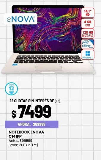 Changomas Notebook enova oferta