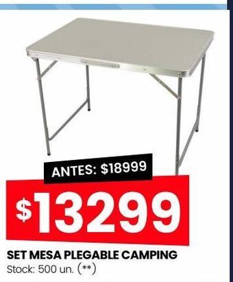 Changomas Set mesa plegable camping oferta