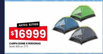 Changomas Carpa dome 4 personas oferta